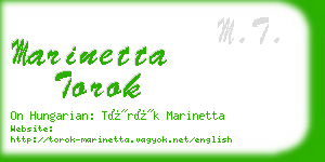 marinetta torok business card